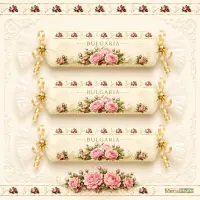 Сувенирна хавлиена кърпа с печат 30x50см – тип „Бонбон“ 5555, цената е за 1 брой - Сувенирна хавлиена кърпа с печат 30x50см – тип „Бонбон“ 5555, цената е за 1 брой